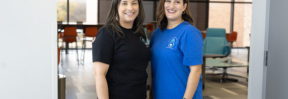 Melanie Stone of Health Confianza and Angelita Negron of Empower House.